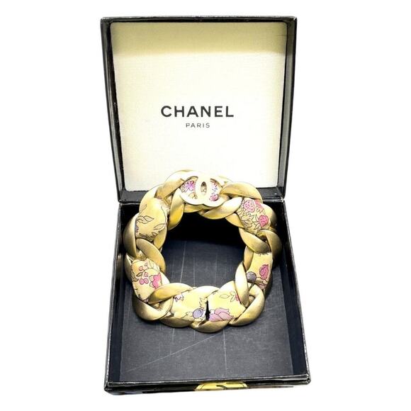 Chanel Coco Mark Amikomi Flower GD 00P Bracelet Box W/Box - Picture 14 of 14